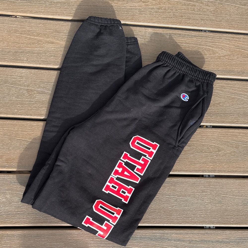 Champion Black Sweatpants University of Utah